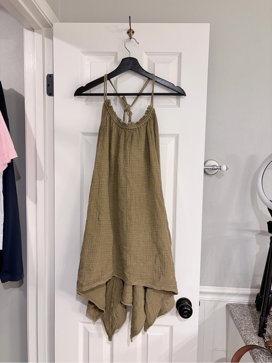 Anthropologie Dresses & Skirts - Anthropologie Daily Practice Green Gauze Halter Dress XL